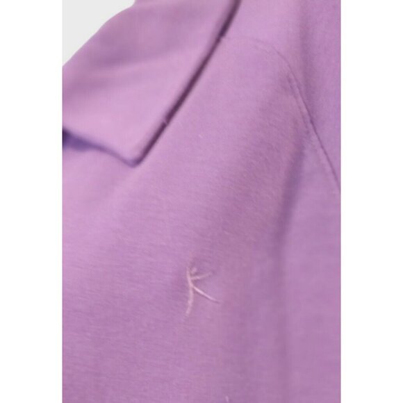 Danskin Womens XXL Purple Knit Golf Polo Blouse Top - Picture 9 of 9